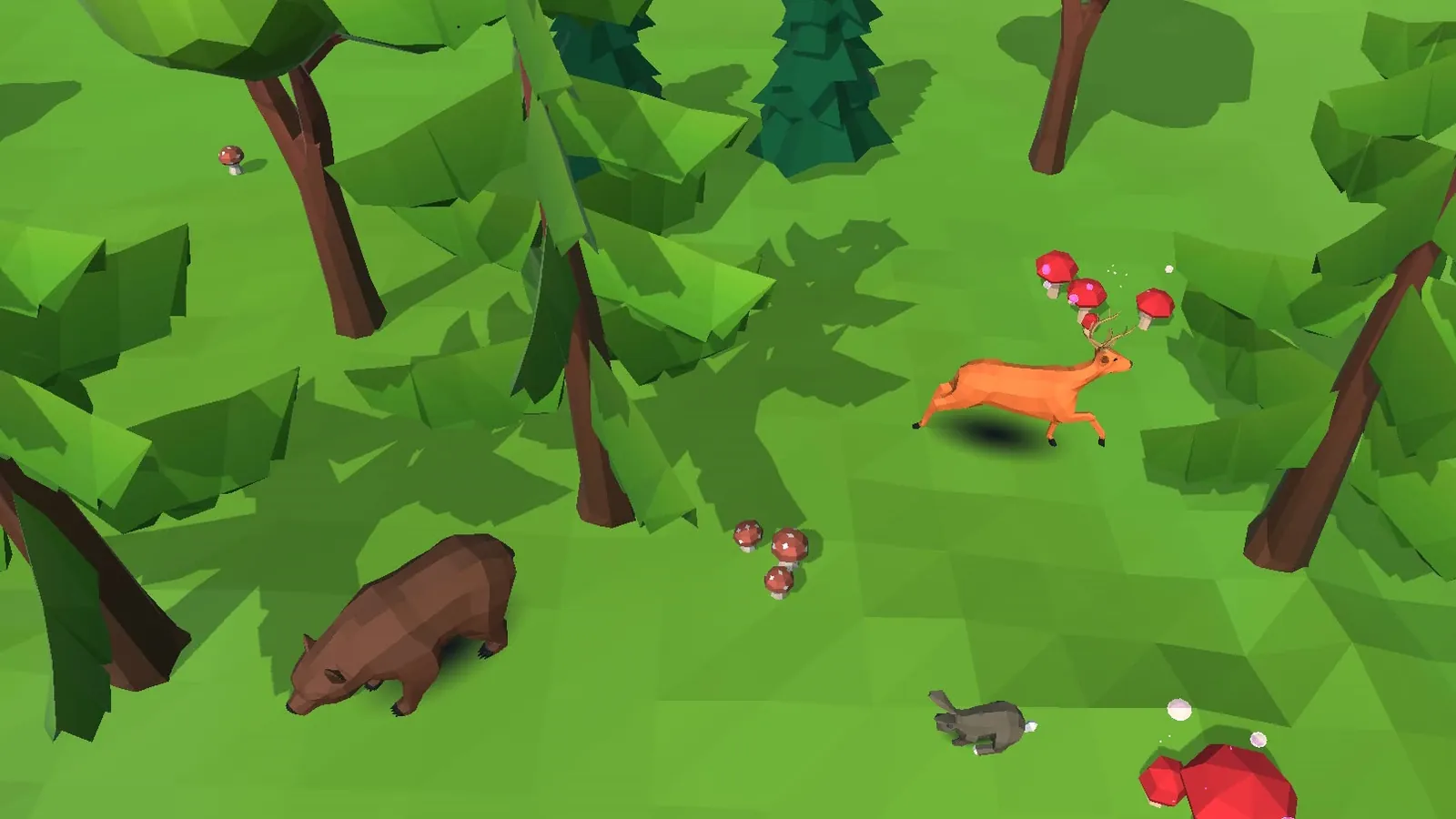 A Piece Of Life, bosque con oso, venado y conejo