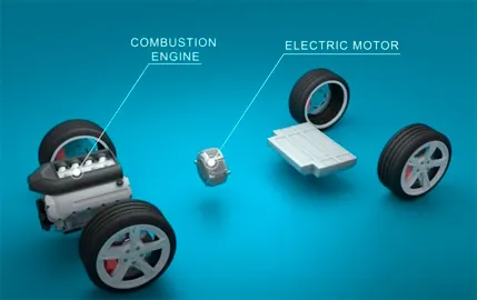 Comparación animada entre un motor de combustión y un motor eléctrico